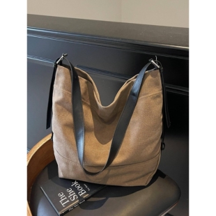 专柜品牌跨境热卖帆布包女大容量新款休闲简约通勤包高级感百搭托