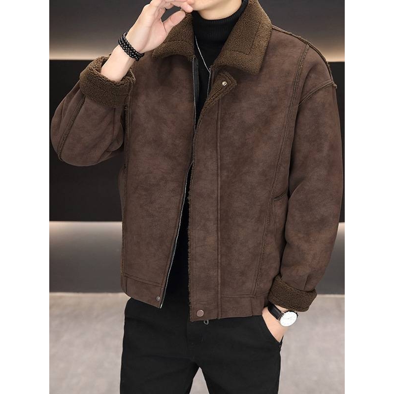 专柜品牌男士翻领夹克2025年秋季新款男装青年时尚休闲简约潮流百