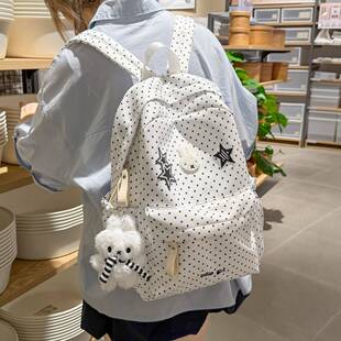 专柜官方新款日系可爱兔子波点女孩书包双肩包学生大容量外出少女