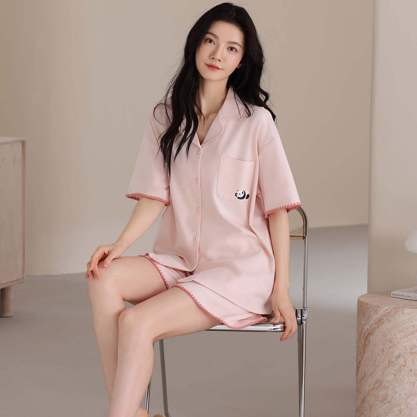 专柜官方2026新款睡衣女士夏季薄款纯棉短袖短裤夏天女款可外穿家