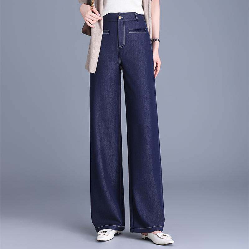 专柜品牌2026新款天丝牛仔裤女春夏季新款高腰显瘦休闲直筒裤女装