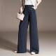 高腰垂感宽松显瘦遮肉直筒拖地 女春夏新款 专柜品牌灰色窄版 阔腿裤