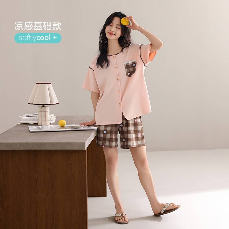 专柜官方睡衣女士夏季纯棉短袖短裤薄款年新款夏天可爱休闲家居服