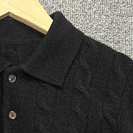 【老客入大厂】5-7天发 男士 两粒扣羊绒混纺针织翻领毛衣DLMZ121