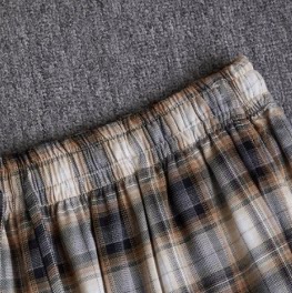 【老客入!大厂】5-7天发 情侣 精准对缝黄白格纹短裤 NJ075