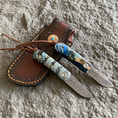 瑞粉手工小刀臼齿手柄收藏把玩佩戴折叠刀高硬度小茶刀锋利水果刀