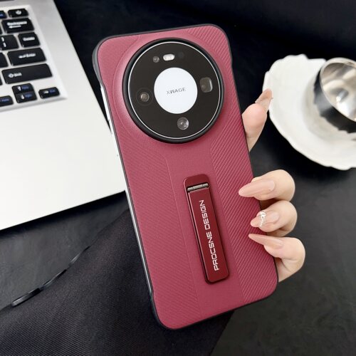 无边框素皮超薄散热支架手机壳