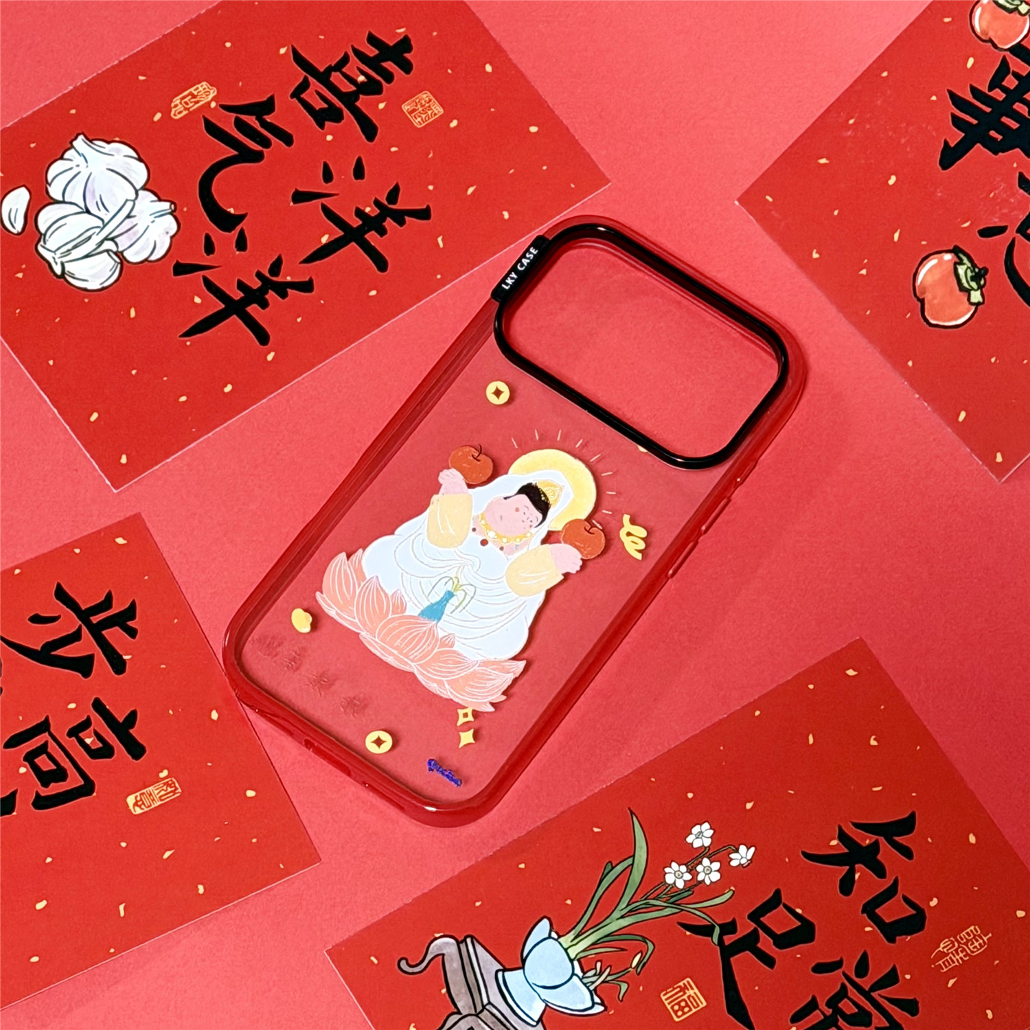 原创轻薄贝贝壳适用苹果17promax全包相机键15/16Pro卡通观音平安iphone14透明手机壳13保护套红色喜庆本命年,3C数码配件,手机保护套/壳,淘宝优惠券,粉丝福利购,淘宝优惠卷