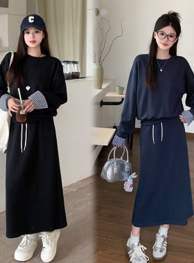 大码女装运动风卫衣套装
