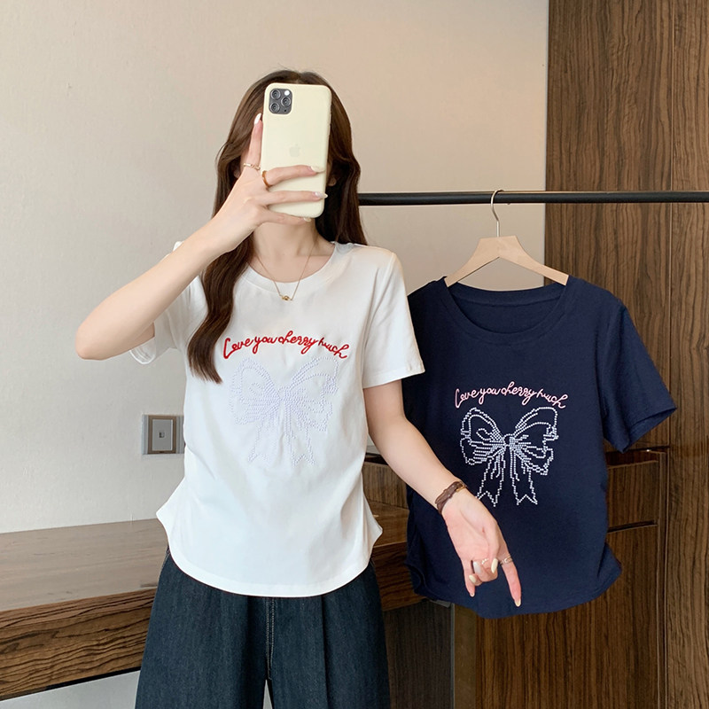 大码不规则短袖t恤女夏季图片