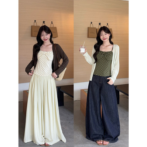 开衫两件套女夏季叠穿显瘦套装