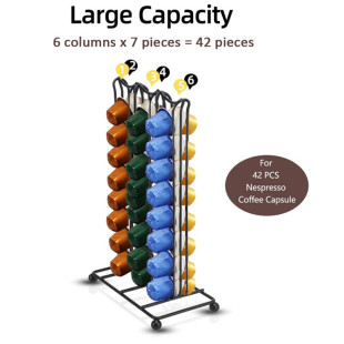 咖啡胶囊收纳装 42粒适用于nespresso小架子铁线工艺家居厨房收纳