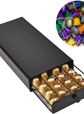 全新款咖啡胶囊抽屉架适用于Nespresso小胶囊40粒咖啡胶囊收纳
