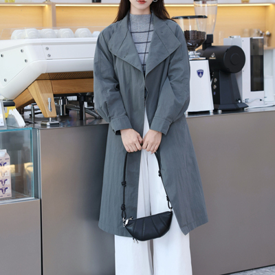 2025春季新款韩版宽松显瘦百搭休闲风衣外套女中长款大衣