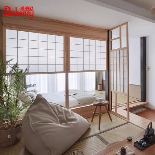 日式雪见实木装修障子推拉门