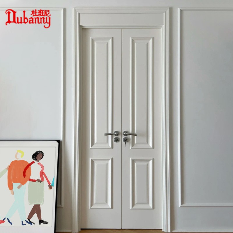 卧室门对开门法式白色复古门定制