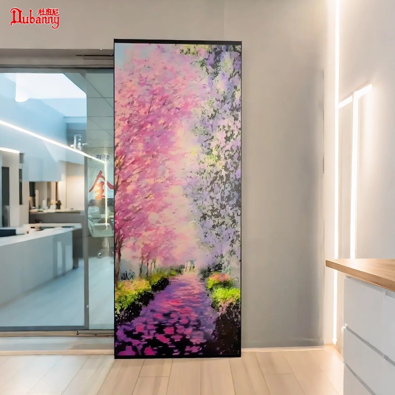 幽灵门彩绘彩雕推拉门卫生间包厢厨房厕所悬浮吊轨移门无轨推拉门