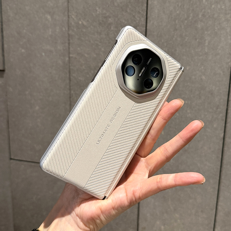 适用于华为matex6手机壳折叠屏新款Matex5双中轴保护精选高档素皮黑白保护套简约时尚商务紫色红色