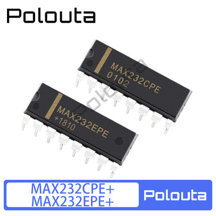 MAX232EPE MAX232 MAX232CPE RS-232接口IC Polouta DIP-16