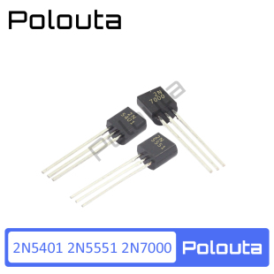 Polouta 2N7000 2N5401 小功率N沟道 三极管 PNP 2N5551