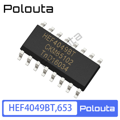 HEF4049BT,653 SOIC-16 六个高电流输出反相缓冲器芯片 Polouta