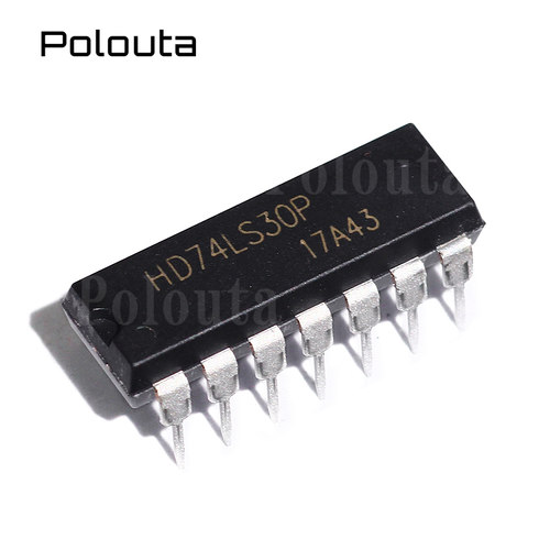 HD74LS30P 74LS30 8输入与非门芯片 直插DIP14 POLOUTA