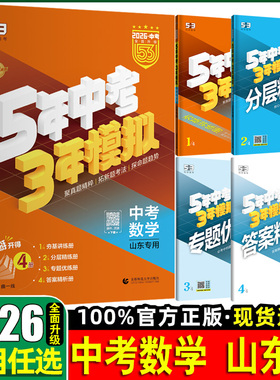 曲一线5年中考3年模拟 数学 山东专用五年中考三年模拟初中总复习资料数学真题试卷中考考点专题突破知识清单例题讲解题型训练