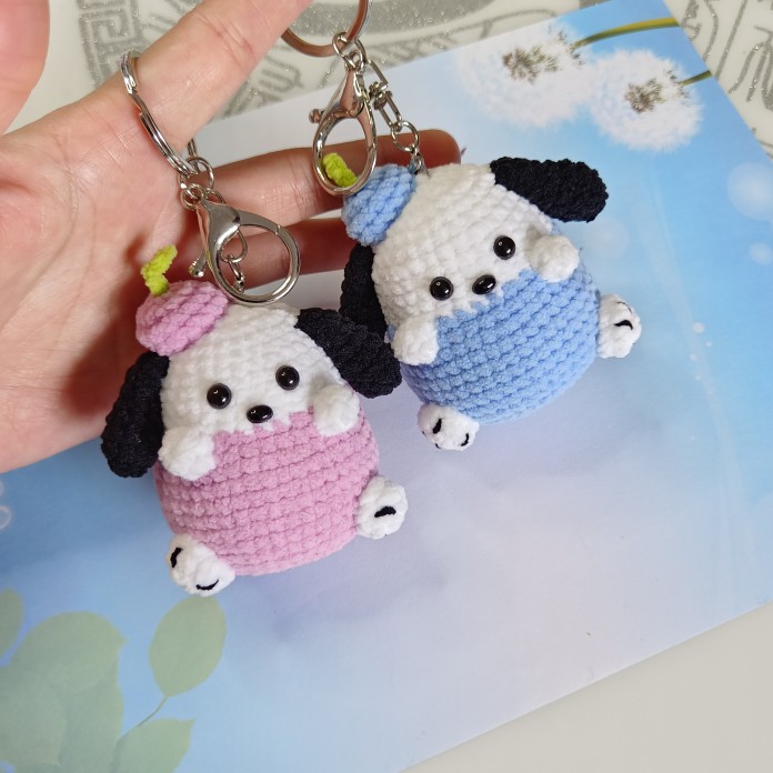 【成品】小霞手工  毛线编织萌小吖线帕恰狗玩偶挂件 手工diy制作图片