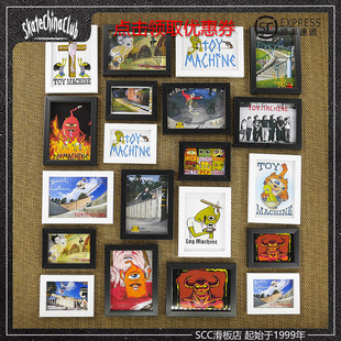 美国Toy Machine滑板装饰图画相框家居装裱画海报画框相架挂墙