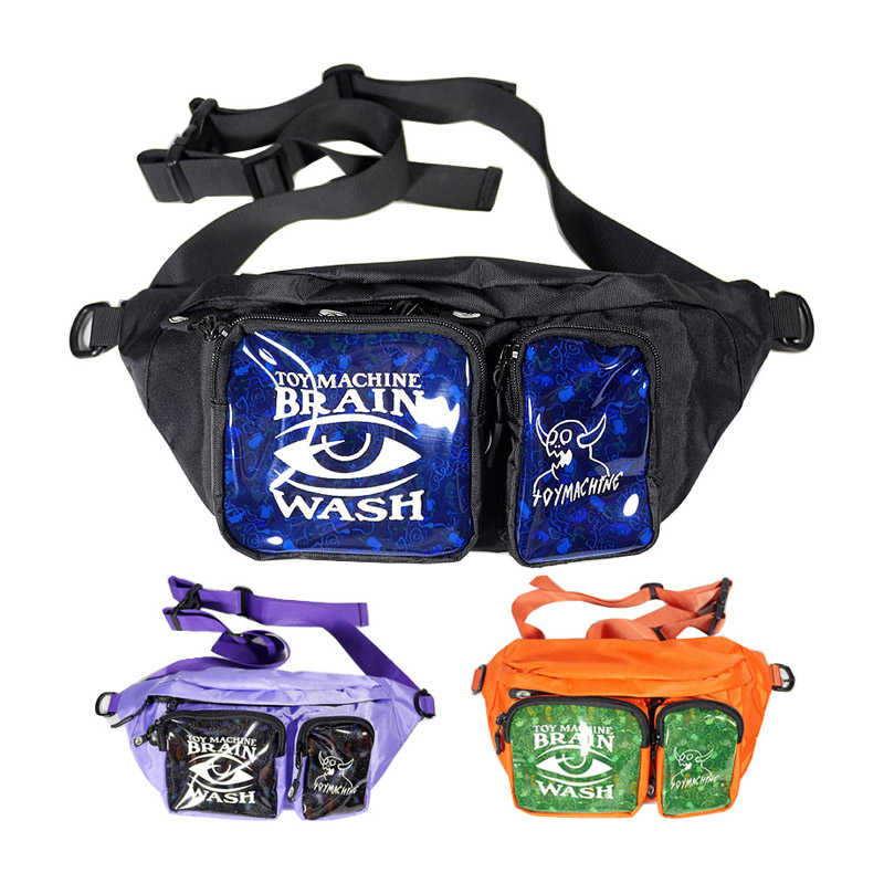 美国透明多层分隔潮流滑板挎包