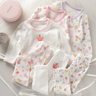 宝宝公主纯棉内衣上衣睡衣打底裤 39.9元 春秋小女孩儿童装 包邮 三件