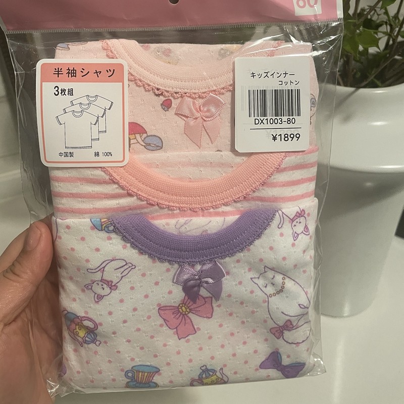 A类安全无荧光纯棉网眼透气吸汗小中大女孩儿童宝宝短袖T恤美女猫