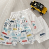 夏季 衩提花林肯汽车 裤 薄款 网眼纯棉吸汗透气中小男孩儿童宝宝短裤