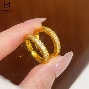 金包银永恒之心戒指女款轻奢小众戒指送女友