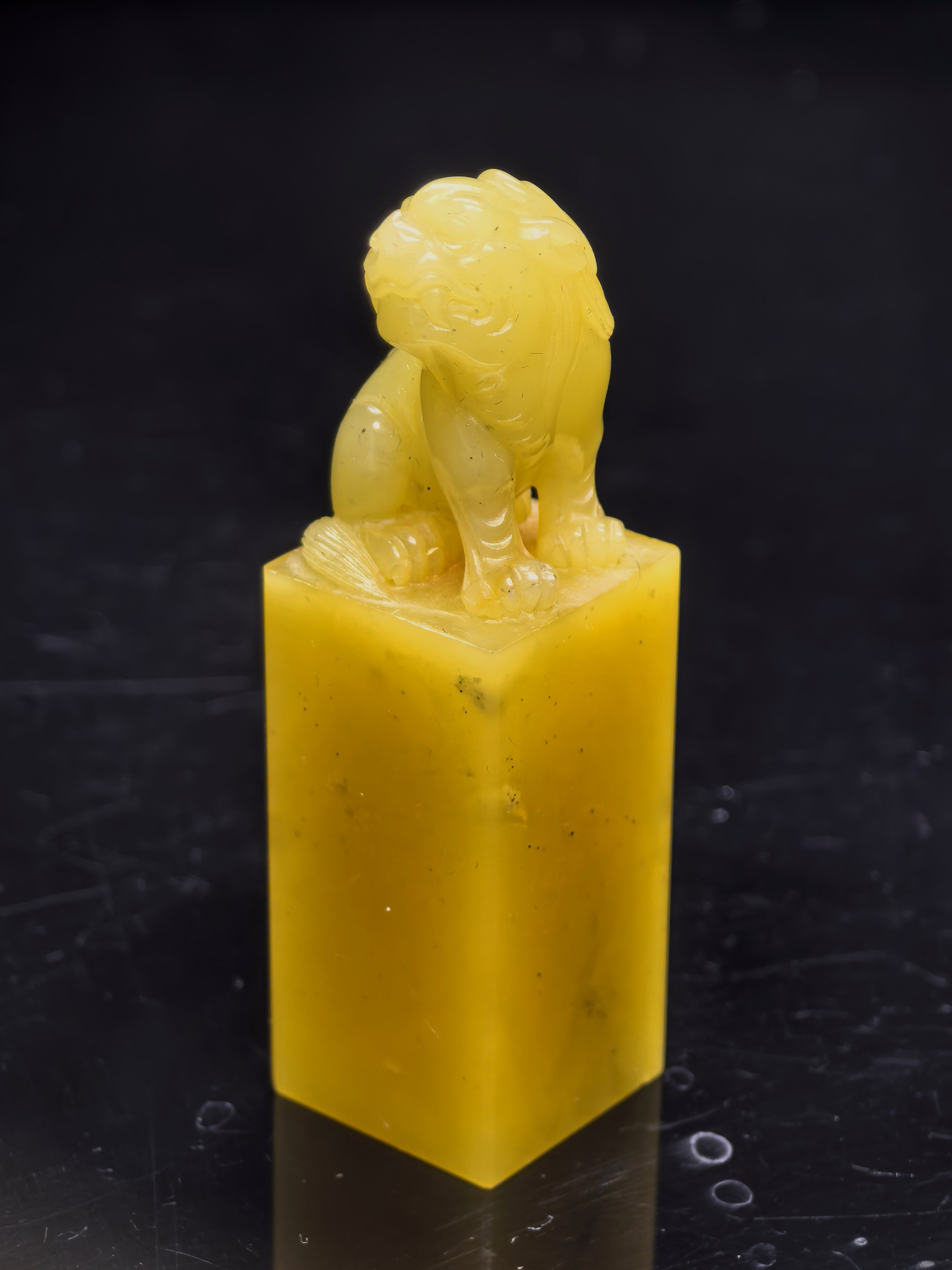 四大国石收藏青田石菜花黄富贵黄篆刻佳品