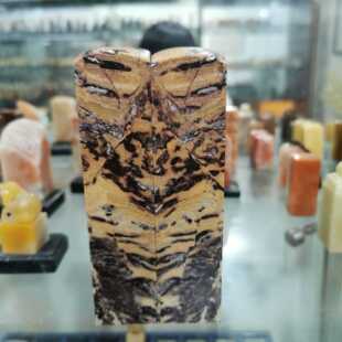 青田石大对章天然纹理石心心相应脸谱独特摆件印面软地代刻字3cm