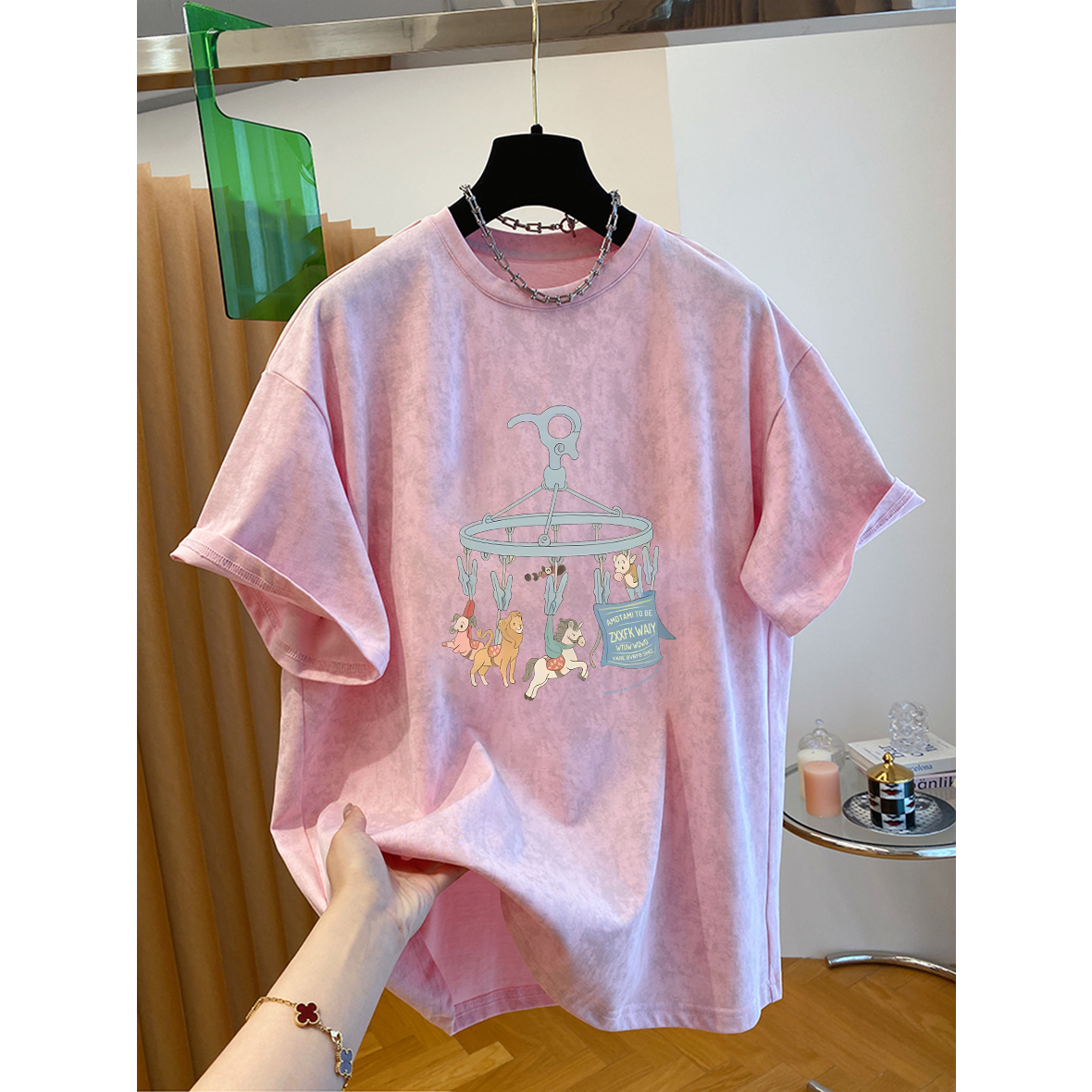 商场撤回~尾货清仓捡漏库存小众新款扎染短袖T恤男女夏季休闲情侣