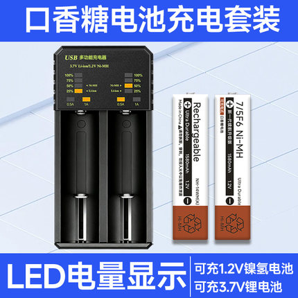 适用于索尼walkman松下口香糖电池充电随身听MD/CD机充电电池套装