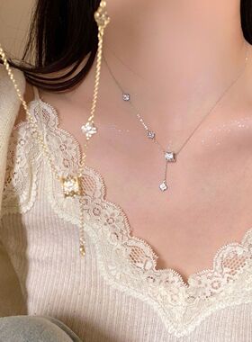 幸运草项链女款2025年新款简约颈链高级感轻奢小众锁骨链颈链配饰