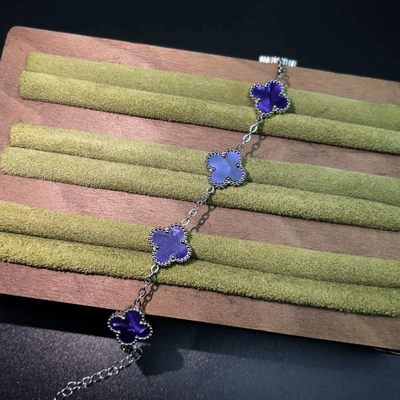 Vintage古着 Lucky purple clover手链