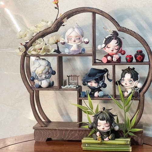 庭前墨梅盲盒展示架收纳手办