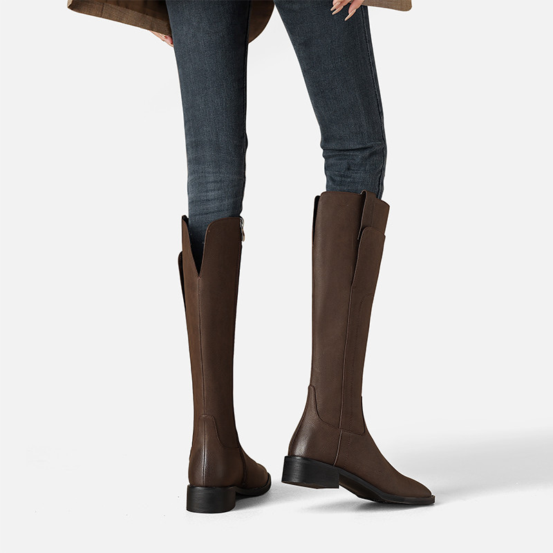 长筒骑士靴显瘦中筒长靴