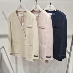 韩国CC代购 CC COLLECT 26春简约中长款修身高级显瘦时尚西装外套