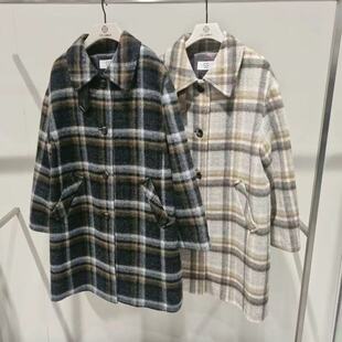 韩代CC COLLECT2025冬季正品显瘦休闲百搭毛呢外套大衣C254MSG023