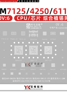 A32/Y30/Y31/U1X/SM7125/6115/4250/骁龙720g/460/662/CPU/植锡网