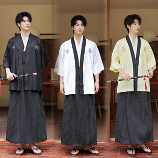 2025秋季新款男士日式和服套装男装上衣裤子可爱时尚演出表演
