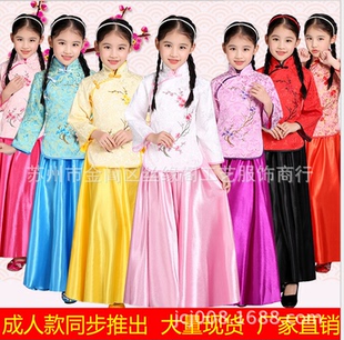 儿童古装七仙女民国服装小姐装学生装女孩小凤仙格格古筝古琴演出