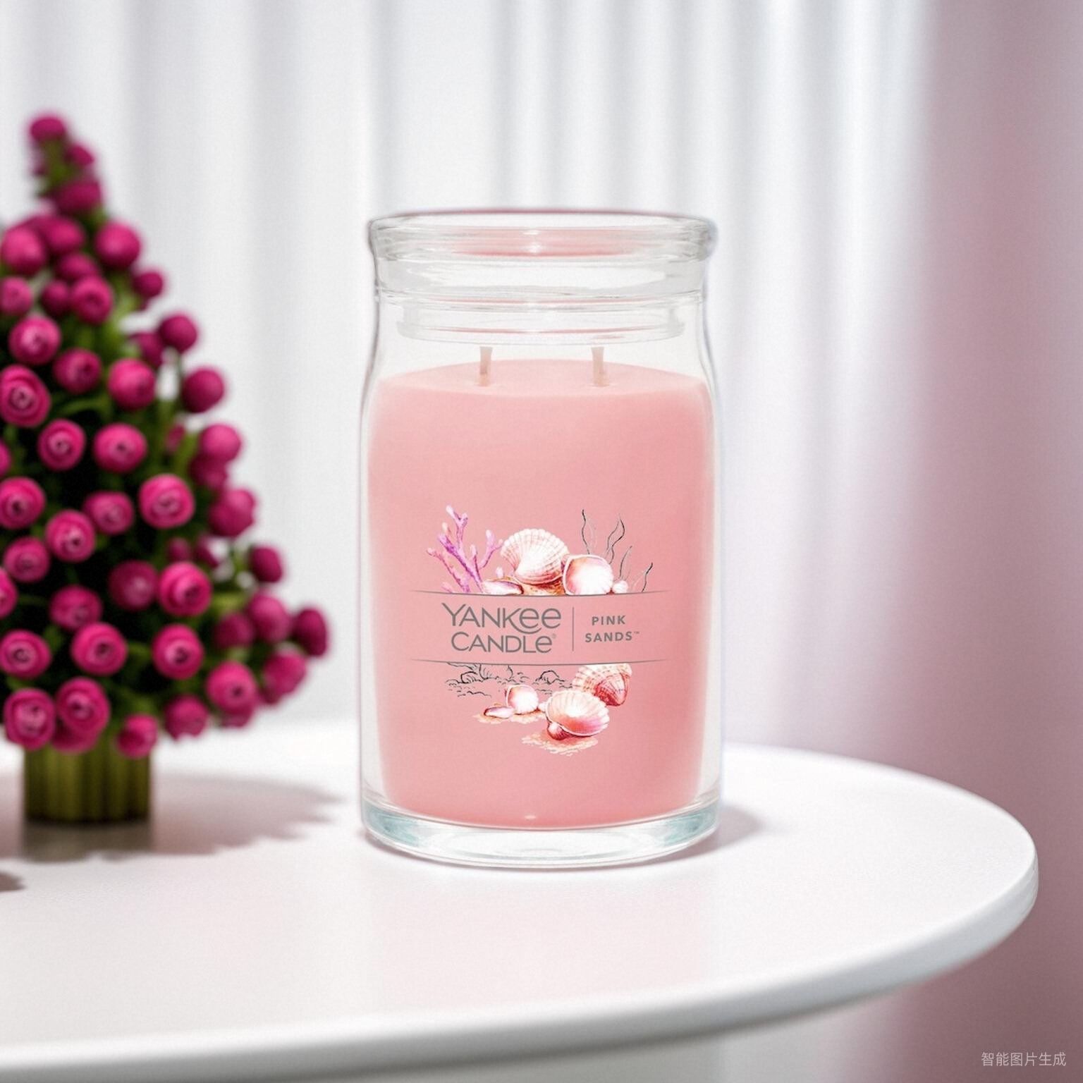 粉色沙滩yankeecandle扬杨洋基香薰蜡烛pinksand卧室香氛美国进口