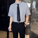 714A-D645P45/店主风2025夏条男士短袖衬衫宽松工作服衬衣条纹,男装T恤,星座714A(原电商C314),四季星座 714A-D645P45/店主风2025夏条男士短袖衬衫宽松工作服衬衣条纹,男装T恤,星座714A(原电商C314),四季星座