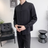 714A-F3062P50控69/2025春季新风立领衬衫餐厅ktv理发店制服，男装衬衫，星座714A（原电商C314）